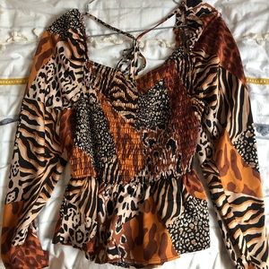 Animal print blouse